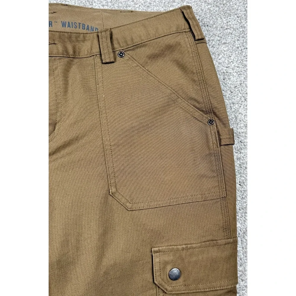 Duluth Trading Co Cargo Pants Women 12 x 33 Brown Curvesetter Stretch Outdoor